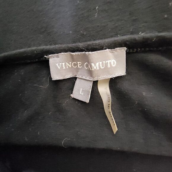 Vince Camuto Lace Top Short Sleeve Midi Shift Dress Black Size Large - Picture 3 of 7